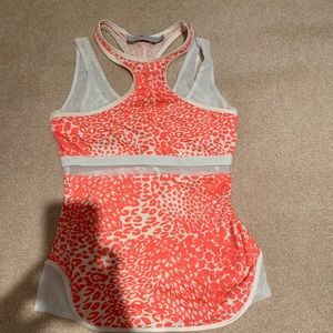 Adidas by Stella McCartney pink leopard print top